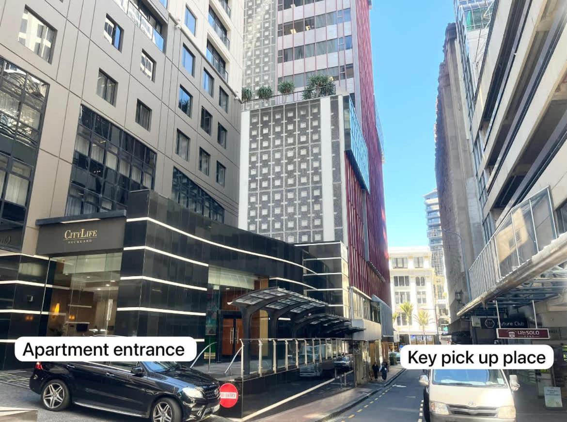 Highrise Studio Apartment W/ Ac, Pool & Gym In Auckland Cbd Exteriör bild