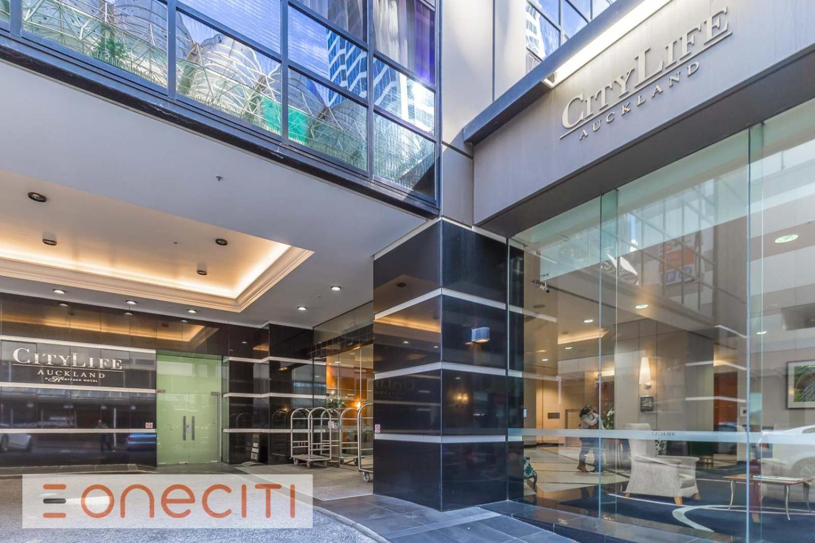 Highrise Studio Apartment W/ Ac, Pool & Gym In Auckland Cbd Exteriör bild