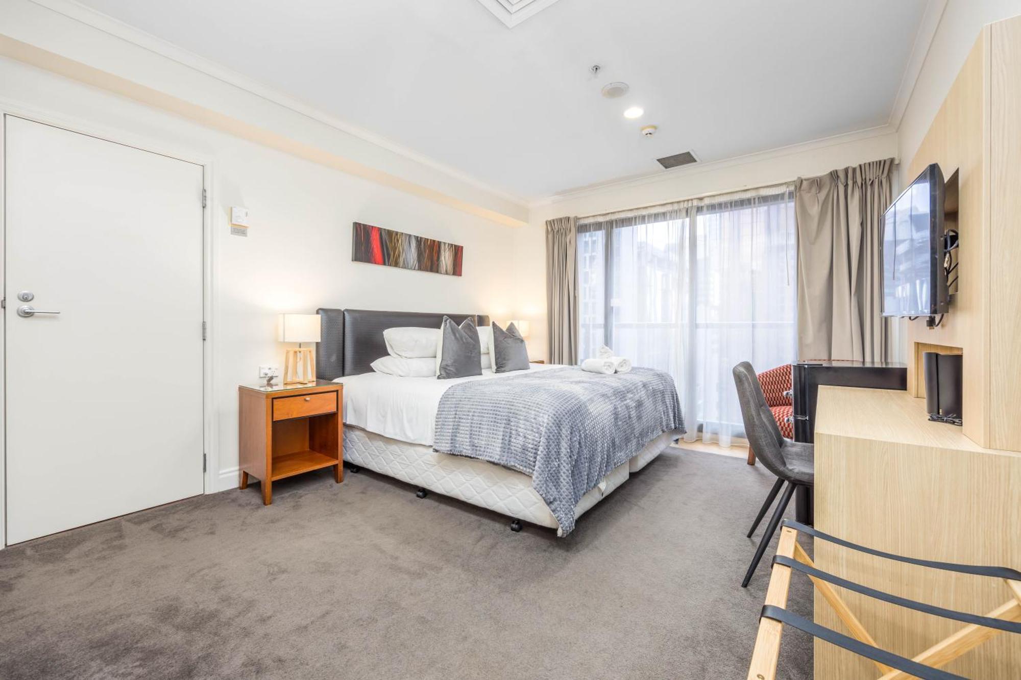 Highrise Studio Apartment W/ Ac, Pool & Gym In Auckland Cbd Exteriör bild